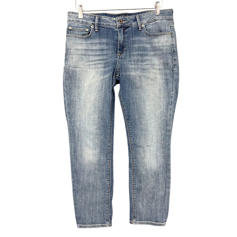 Lucky Brand Jeans Womens 12 31 Blue Lolita Capri Crop Medium Wash Stretch Denim